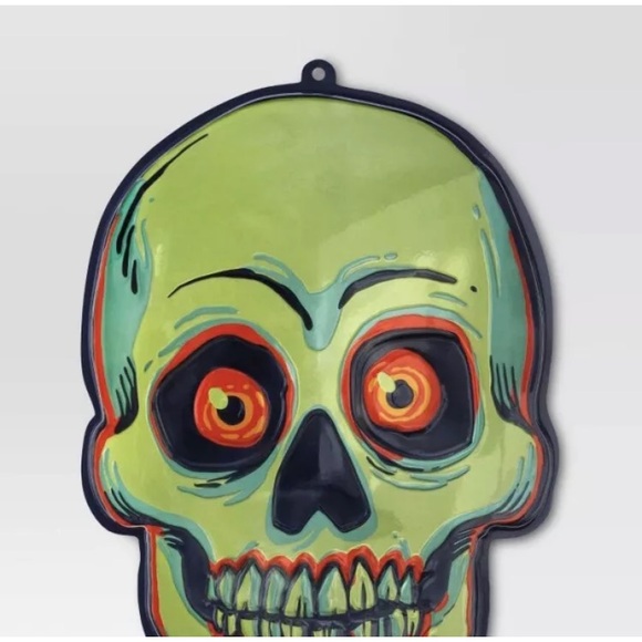 4 Halloween Hyde & Eek Neon Wall Decor Spider Skull Pumpkin Cat Vintage Style - Picture 10 of 10